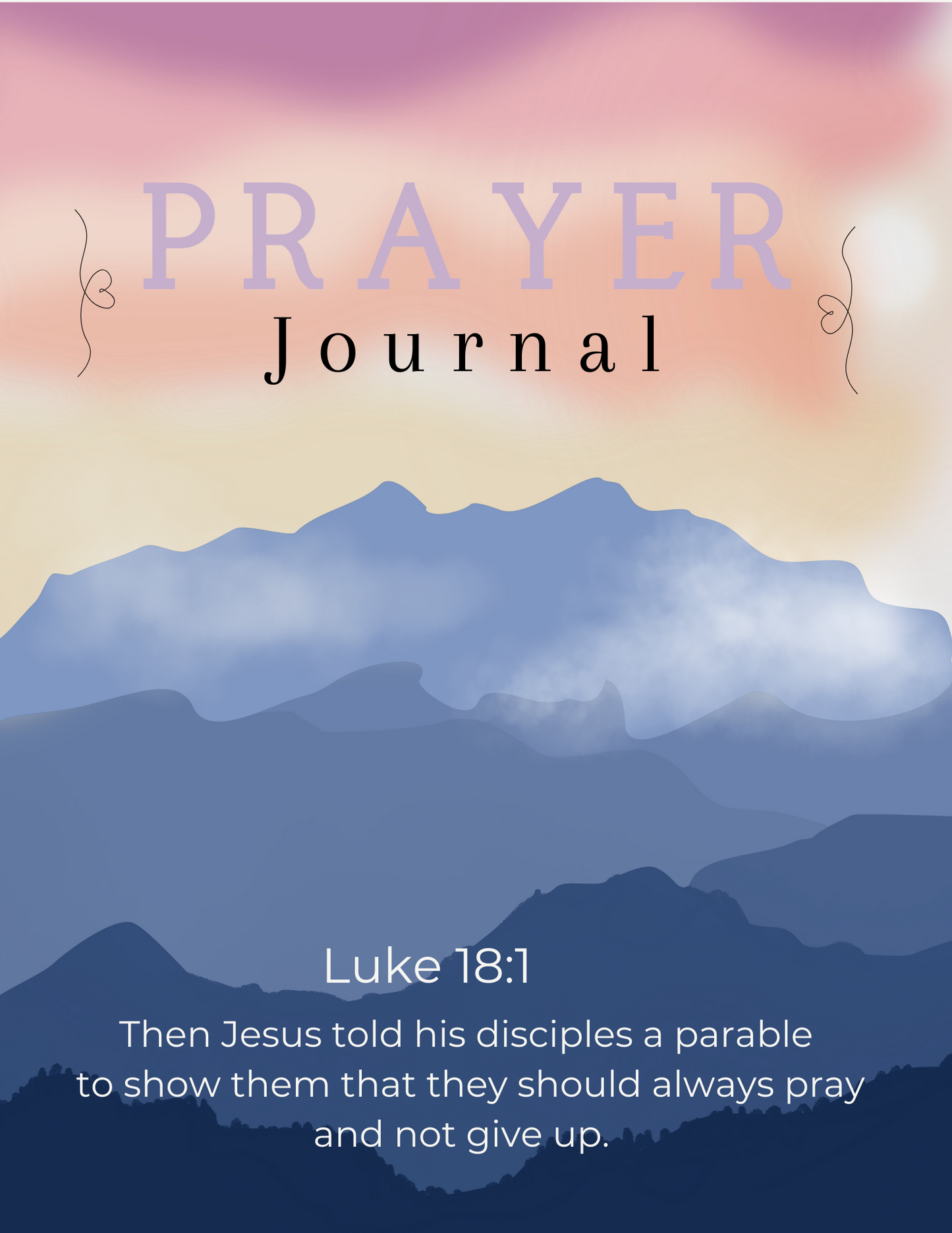 Prayer Journal Printable, Mountains Prayer Journal, A Gratitude Journal Ideal for Christians as a Daily Prayer Planner, Prayer Notebook, or Digital Gratitude Journal