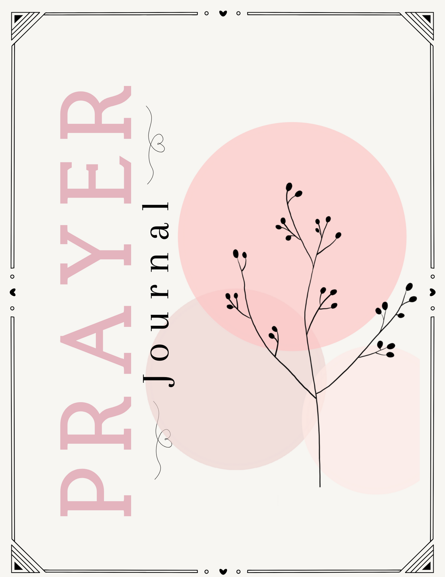 Prayer Journal Printable, Pink Prayer Journal, A Gratitude Journal Ideal for Christians as a Daily Prayer Planner, Prayer Notebook, or Digital Gratitude Journal