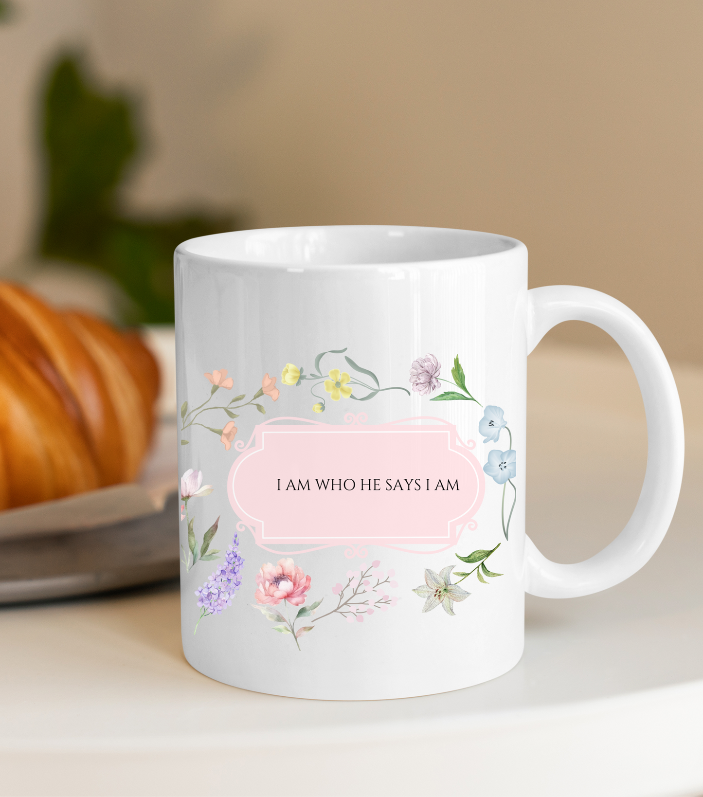 Christian Mug | Christian Gifts | Flower Mug | Christian Coffee Cup | Christian Coffee Mug | Jesus | Bible | Christian Birthday Gifts