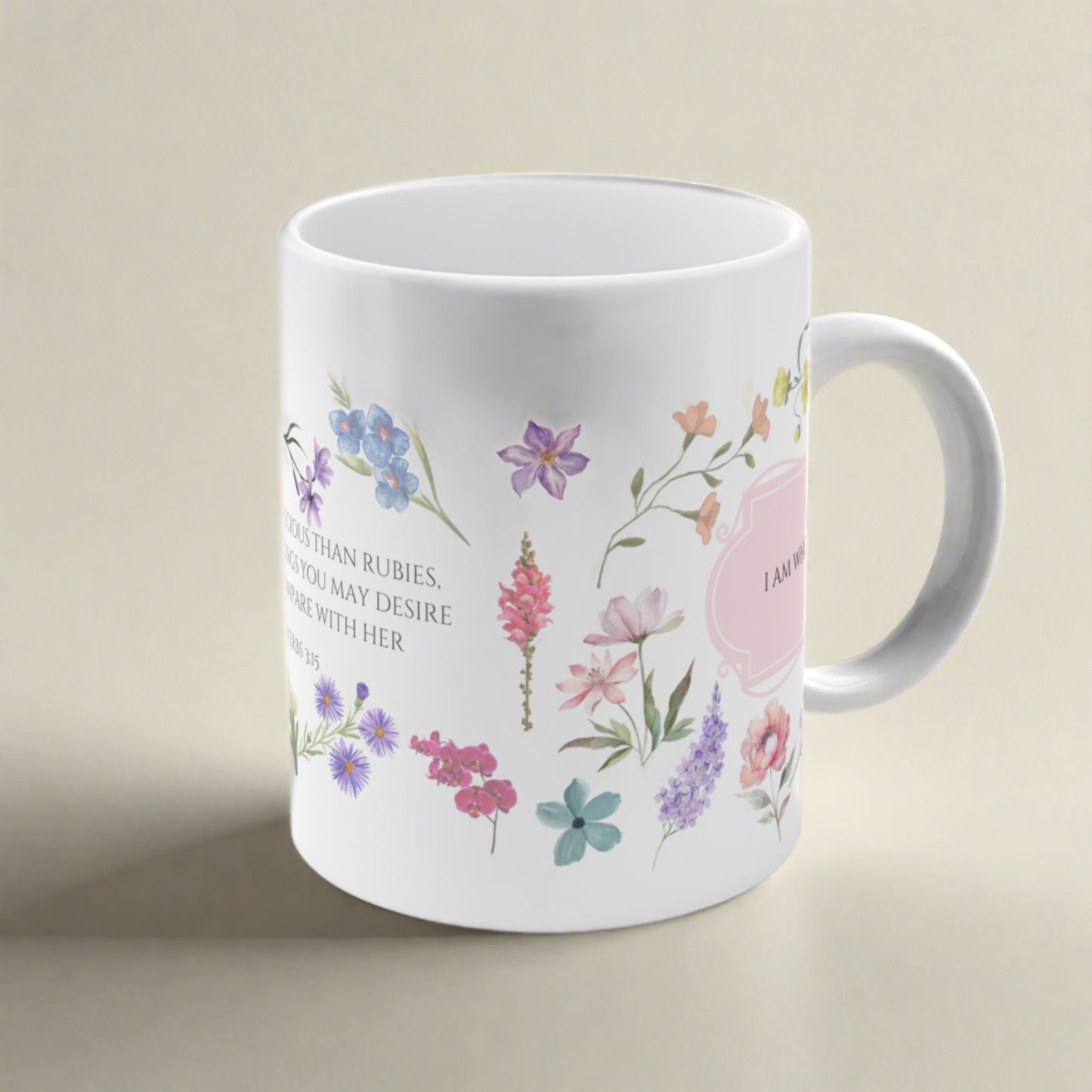 Christian Mug | Christian Gifts | Flower Mug | Christian Coffee Cup | Christian Coffee Mug | Jesus | Bible | Christian Birthday Gifts