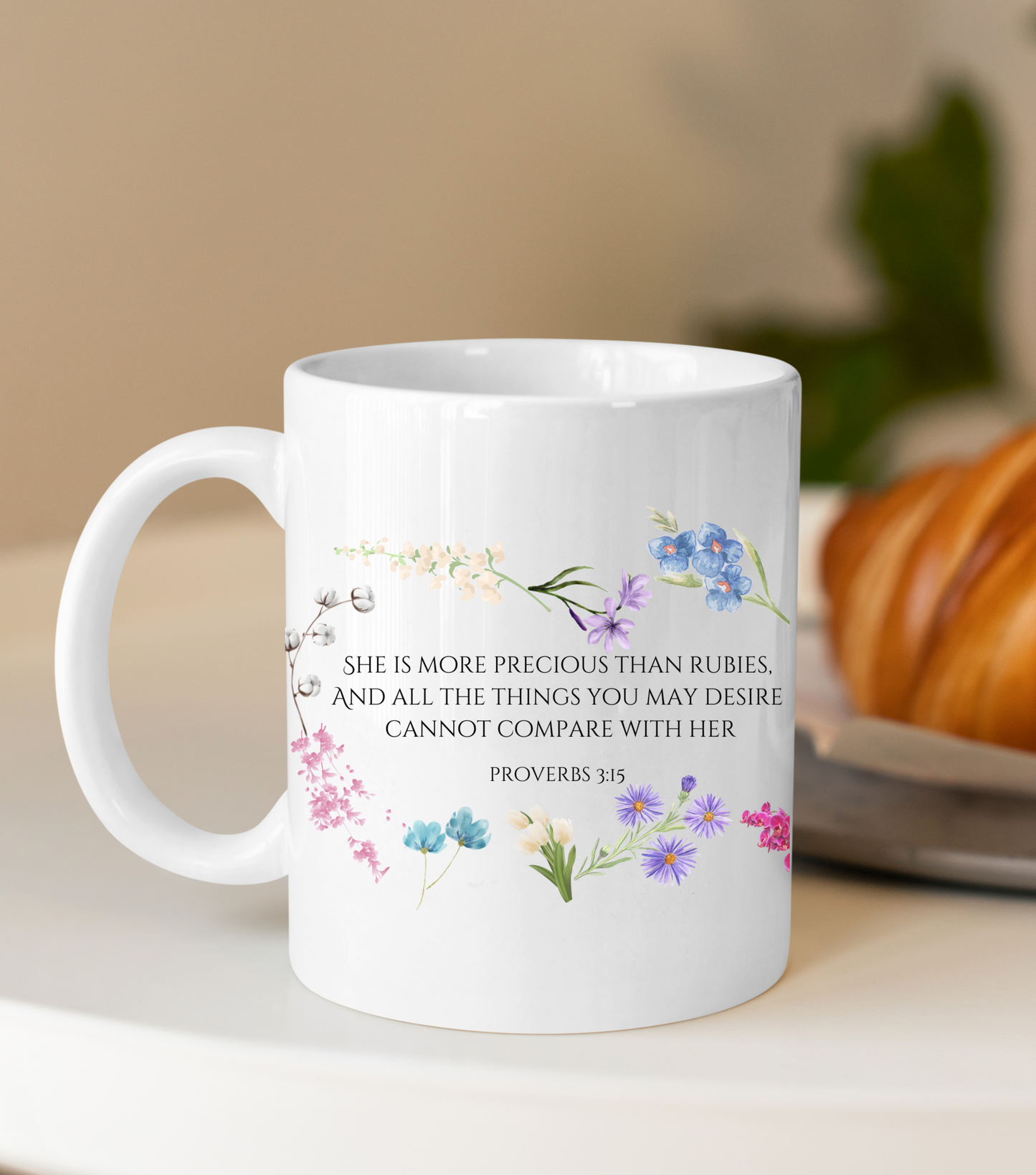 Christian Mug | Christian Gifts | Flower Mug | Christian Coffee Cup | Christian Coffee Mug | Jesus | Bible | Christian Birthday Gifts