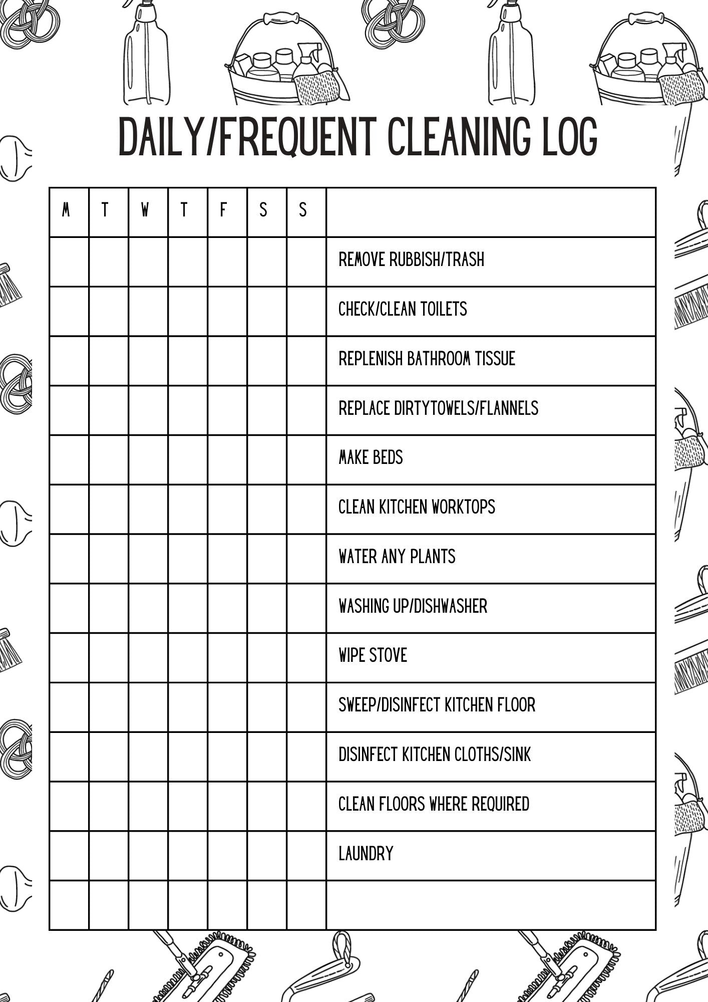 The Ultimate Cleaning Checklist, 19 Page Cleaning Schedule Digital And Printable House Chores Planner Schedule