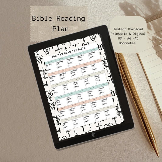 Bible Reading Plan, Digital Bible Plan, Printable Bible Reading Plan, Read the Bible In A Year, and Bible Study