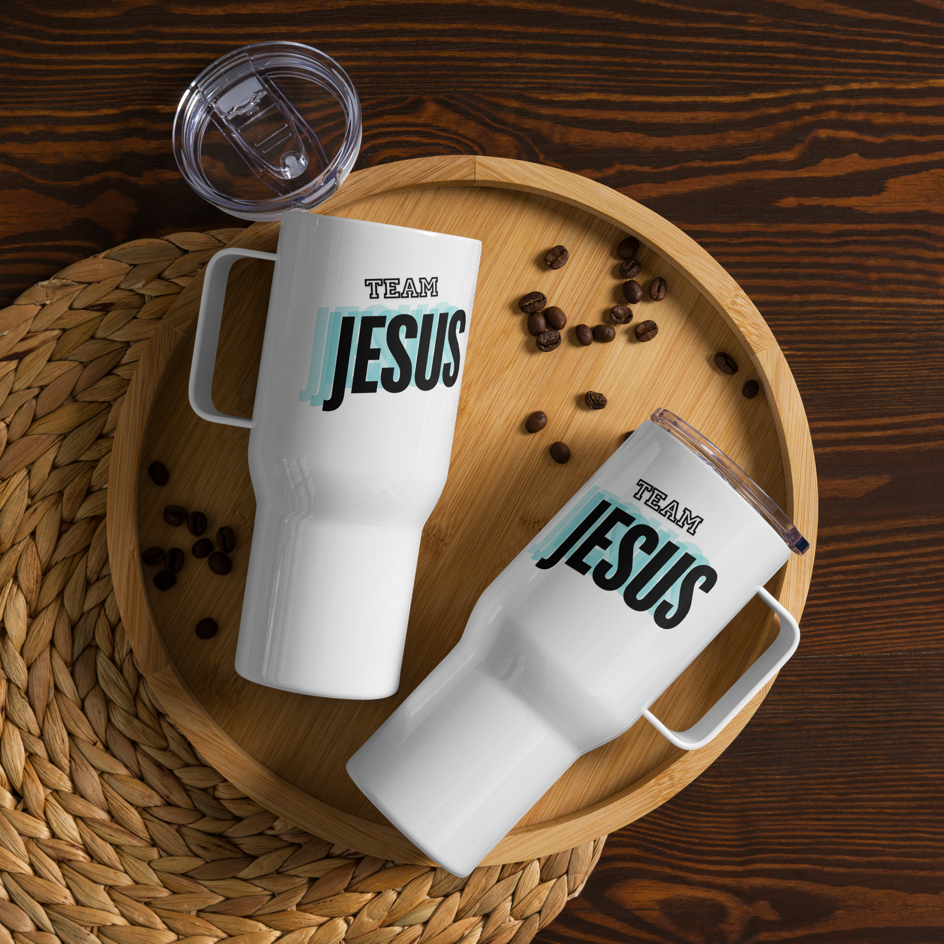 Christian Travel Mug, Team Jesus, Christian Gift, faith mug, christian coffee mug, christian coffee cup