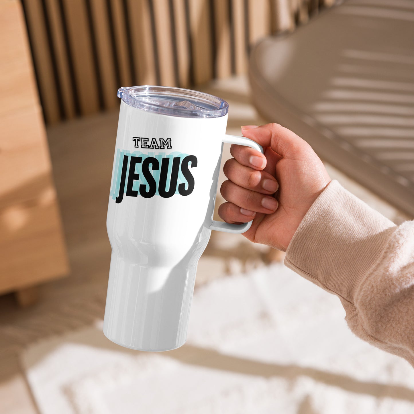 Christian Travel Mug, Team Jesus, Christian Gift, faith mug, christian coffee mug, christian coffee cup