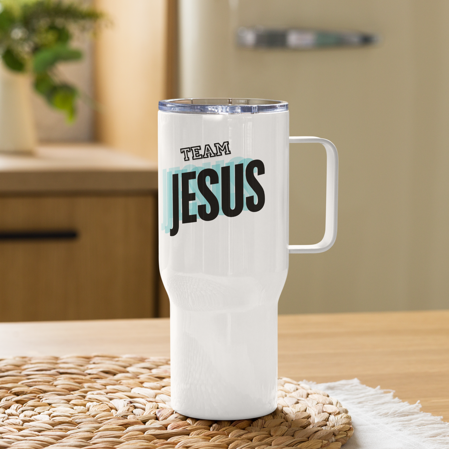 Christian Travel Mug, Team Jesus, Christian Gift, faith mug, christian coffee mug, christian coffee cup