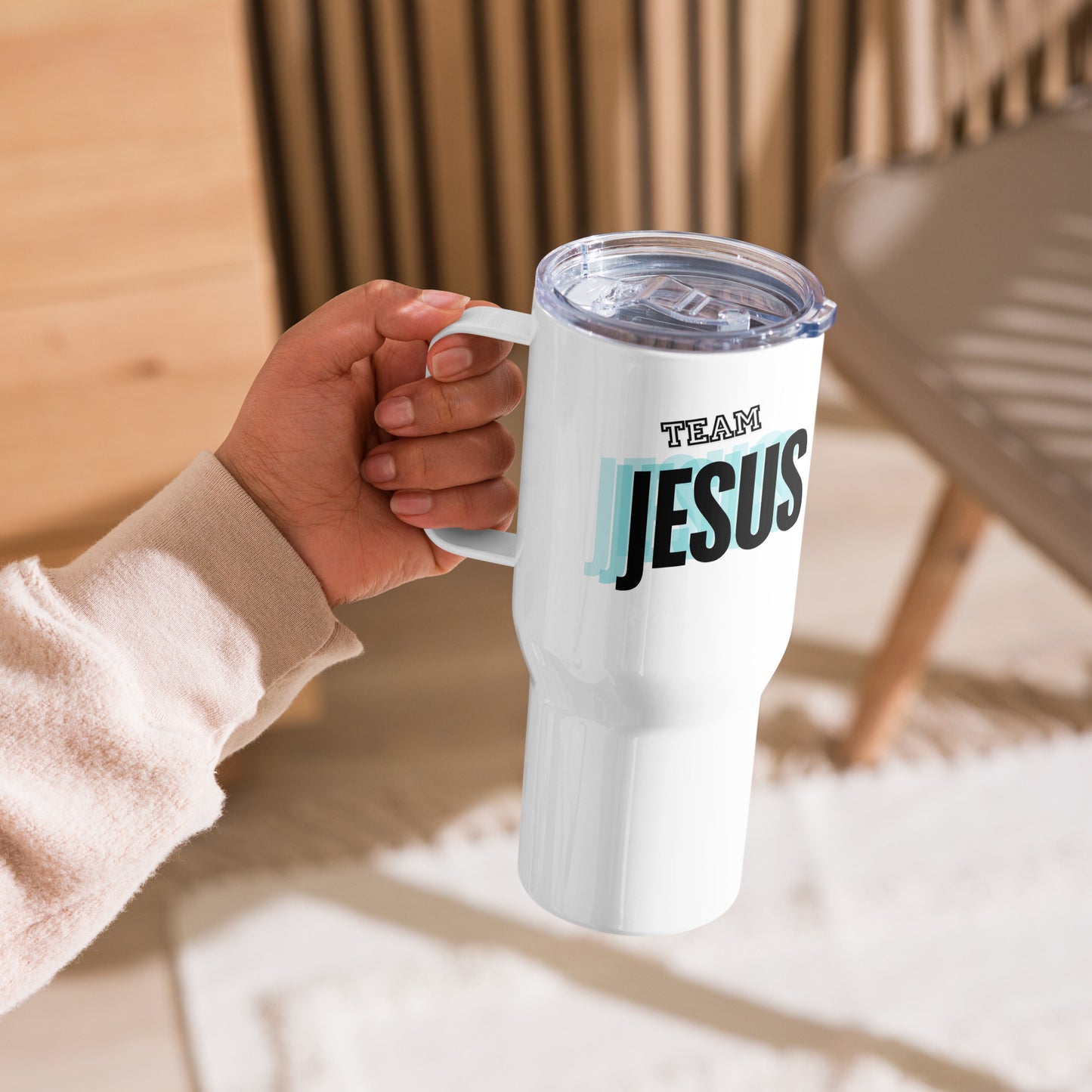 Christian Travel Mug, Team Jesus, Christian Gift, faith mug, christian coffee mug, christian coffee cup