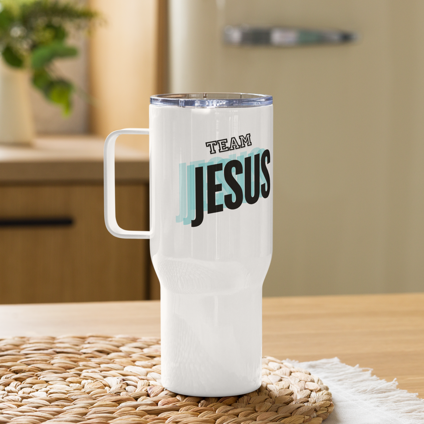 Christian Travel Mug, Team Jesus, Christian Gift, faith mug, christian coffee mug, christian coffee cup